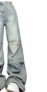 Jeans de Mezclilla para Mujer, Cintura Media, Estilo Vintage, Casual, Oscuros, Transpirables, Lavado Claro, Corte Holgado, Estilo Urbano Y2K, Alta Calidad - Product Image 6