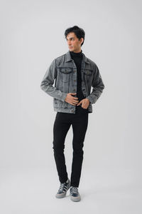 Veste en jean imperméable élégante pour homme 2025, confortable, respirante, décontractée pour l'automne et l'hiver, service OEM - Product Image 3