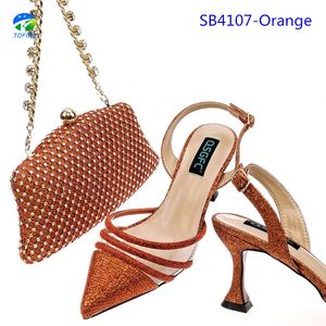 Set di borse per <span class=keywords><strong>scarpe</strong></span> con <span class=keywords><strong>tacco</strong></span> <span class=keywords><strong>medio</strong></span> in tinta con borsa squisita adatta per feste - Product Image 4