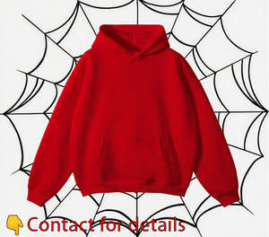 Custom Printed 100% Cotton Winter <b>Hoodie</b> with Zipper Vintage Style Oversized Fit <b>Spidered</b> Web Design - Product Image 6