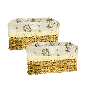 SEAGRASS <b>STORAGE</b> <b>BASKET</b> Natural Seagrass <b>Storage</b> <b>Basket</b> with Soft Cotton Liner for Home Organization Vietnam Crafts - Product Image 1