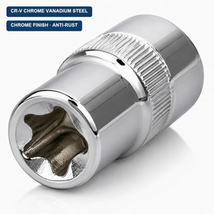 13-teiliges Torx-Bit-Steckschlüssels atz T8-T70 1/4 3/8-& 1/2 Antriebs schlüssel CRV-Stern buchsen Chrom für PKW LKW Elektro werkzeug zubehör - Product Image 3
