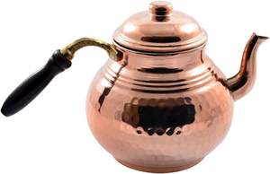 A Brass <b>Tea</b> Pot Is a Traditional and Elegant Luxury Vessel Used for Boiling or Serving <b>Tea</b> Eco-Friendly - Product Image 3