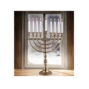 Design moderne Jérusalem Hanukkah Menorah Juive Menorah Bougeoir avec 7 Branches Hanukkah Menorah de Jamsons Exports - Product Image 1