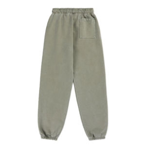 Pantalon ample empilé pour hommes, pantalon de survêtement droit de couleur unie, pantalon de survêtement évasé avec impression bouffante de logo pour homme - Product Image 2