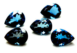 Piedras preciosas naturales de corte de pera facetadas de Topacio Azul de Londres, piedras preciosas de nacimiento semipreciosas sueltas para anillos de joyería y fabricación de colgantes - Product Image 3