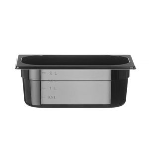 Contenitore per Alimenti Hendi Profi Line GN 1/4 28L Nero 265x162x(H)100mm - Product Image 1