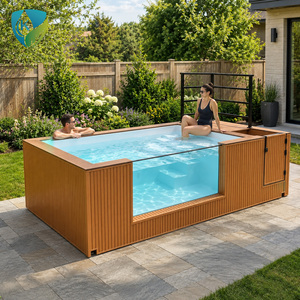 Custom Outdoor Fiberglass Above Ground Swimming <strong>Pool</strong> <strong>for</strong> <strong>Garden</strong> Backyard Large Luxury Acrylic Infinity Plunge <strong>Pool</strong> - Product Image 4