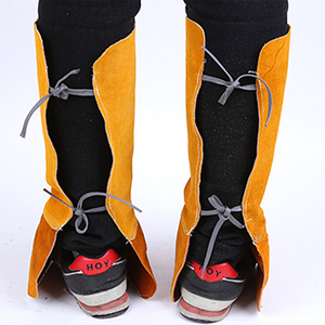 Bottes de sécurité de soudage ignifuges couvre-chaussures en cuir résistant à la chaleur et aux étincelles pour vêtements de travail industriels - Product Image 3