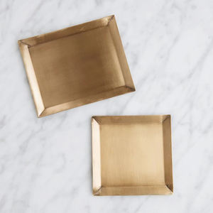 Plateau de service en laiton de forme carrée best-seller - Product Image 2