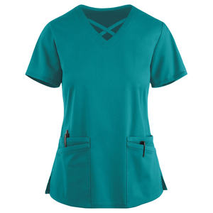 ชุดสครับทางการแพทย์ของผู้หญิงชุดสครับผ้าสี่แบบยืดได้แห้งเร็วเครื่องแบบแพทย์พยาบาลโรงพยาบาล - Product Image 3
