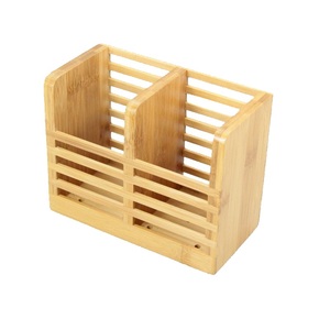 Porte-crayon en bois durable forme ronde maison ou bureau bureau décor de table support de stockage de stylo support utilisation quotidienne - Product Image 4