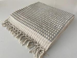 Serviette de bain et de toilette en coton 100% de qualité supérieure, tissée, douce, à pompons, rayée, 50x100, séchage rapide, 250gr, multi-usages, fabriquée en Turquie - Product Image 2