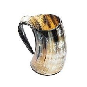 Tazas de cuerno de búfalo de la mejor calidad, cuernos para beber, taza de cuerno de vaca y buey vikingo DE LA India, jarra con logotipo y tamaño grabados personalizados - Product Image 5