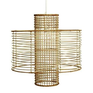 Lámpara Colgante de Mimbre y Ratán Tejida a Mano con LED, Estilo Rústico, para Isla de Cocina y Sala de Estar - Product Image 3
