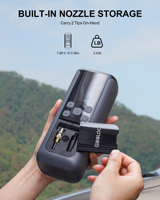 Compresseur gonfleur de pneus portable GOOLOO GT160 à double cylindre avec moniteur de pression des pneus et lampe torche LED, arrêt automatique