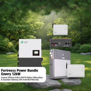 ชุดอุปกรณ์พลังงานสำรอง Fortress Power Bundle Envy 12kW อินเวอร์เตอร์ EForce 9.6kWh แบตเตอรี่ LiFePO4 พร้อมฐาน EWay และ Gateway Guardian พร้อมการรับประกันแบบขยายเวลา - Product Image 3