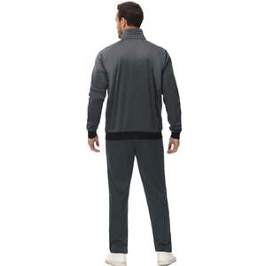 Wholesale Sweatsuits Custom Embroidery Logo Zip up Jacket and Pant Jogger Sets Cotton French Terry 2 Piece Set Tracksuits <b>Men</b> - Product Image 5