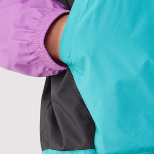 Chaqueta Cortavientos Unisex con Capucha y Bloques de Color, con Media Cremallera, Transpirable y Plegable para Exteriores - Product Image 2