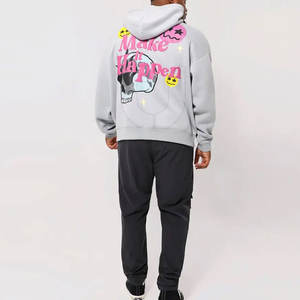 เสื้อฮู้ดดี้ดีไซน์เนอร์ XS คุณภาพสูงจากผู้ผลิตมืออาชีพ ผลิตจากผ้าฝ้าย 100% ย้อมสีพื้น พิมพ์ลายพัฟ สไตล์ใหม่สำหรับฤดูหนาว แบบเรียบง่ายสำหรับผู้ชาย - Product Image 5