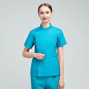 Conjuntos de uniformes de enfermería unisex de alta calidad, uniformes médicos de manga corta elegantes, uniformes de hospital OEM personalizados - Product Image 3