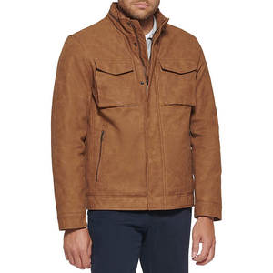 Meilleure qualité peau de vache col montant veste pour hommes personnalisable fermeture éclair Fitness perceuse veste toutes couleurs tailles vêtements de sport d'hiver - Product Image 1