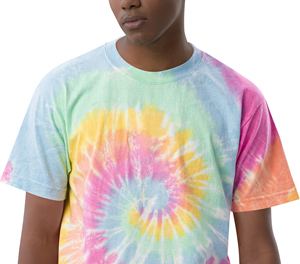 Camiseta personalizada Tie Dye Unisex Regular Fit 100% algodón Streetwear Casual Top para producción de ropa - Product Image 4