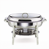 Plat de service moderne en acier inoxydable de qualité supérieure, chauffe-plat durable pour buffet, élégant récipient de service pour traiteur, mariage, banquet, fête