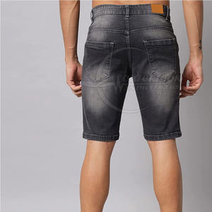 2025 sur mesure hommes décontracté coton jean Shorts nouveau Style solide motif couleur personnalisée taille moyenne genou fait Pakistan à vendre - Product Image 3