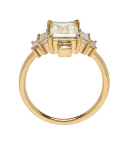 2,30 Ctw Esmeralda Cluster Diamante Anillo de Compromiso 14K Oro sólido Aniversario Boda Banda Esmalte Corte Laboratorio Casual Fiesta Joyería - Product Image 2