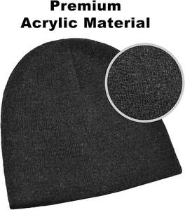 Gorro de Invierno de Alta Calidad, Liso, con Logotipo Personalizado, 100% Acrílico, Grueso, Cálido, Tejido, sin Borde - Product Image 5