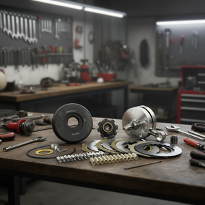 Nouveau kit complet de transmission de moto Pinasco Bull Clutch 215cc 57mm avec arbre à clavettes, Italie - Product Image 3