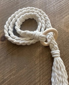 Sujetadores de Cortinas, Macramé Hecho a Mano con Elegante Cordón de 4 mm, Marrón y Beige, Accesorios Boho Chic para Ventanas - Product Image 4