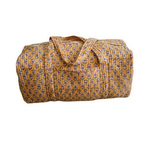 Bolsa de Viaje de Lona Ligera de Lujo, Estilo Bohemio, con Estampado Floral Indio, Cierre de Cremallera, Ecológica, de Algodón, para Fin de Semana - Product Image 5
