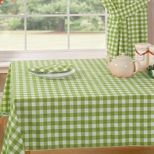 Nappe en lin Rectangle 55x70 pouces ferme tissu toile de jute nappe pour 6 pieds Rectangle Tables broderie nappe - Product Image 6