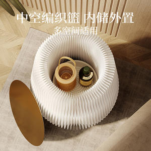 Mesa de centro pequeña, mesita de noche sencilla, sala de estar de lujo, dormitorio, mesa de panal móvil moderna, muebles de papel ecológicos - Product Image 2
