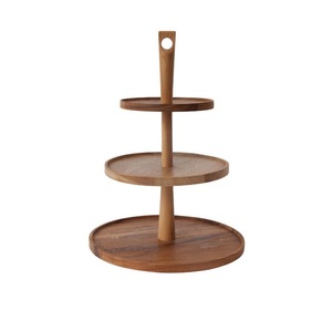Modern Living Room Cake & Pastries Stand Cake Server Creative Rounded Top Glass Dome Wooden Cake Stand - Product Image 2
