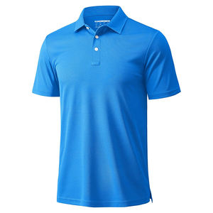 Polos de golf de secado rápido para hombres Logotipo de bordado personalizado Fábrica de camisetas de polo de poliéster - Product Image 1