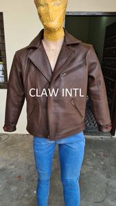 Veste en cuir avec logo personnalisé du fabricant professionnel pour l'hiver fermeture à glissière en fourrure de mouton imperméable de grande taille fabriquée au Pakistan - Product Image 4