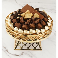 Plats de service à chocolat au design standard, assiette de service à chocolat en acier inoxydable martelé de qualité exclusive à un prix attractif