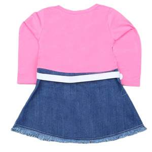 ชุดเดรสแขนยาวสำหรับเด็กผู้หญิง - สีชมพู - Product Image 4