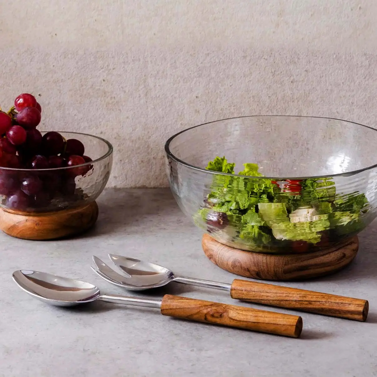 Besteck Salat Server Löffel mit Holzgriff für Geschirr gebrauch