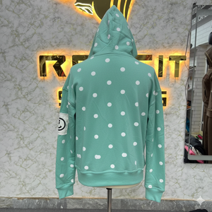 Sudadera con Capucha Personalizada con Diseño de Cremallera, Servicios OEM, Sudadera con Capucha Desgastada con Pedrería, Chaqueta con Cremallera, Lavado Ácido, Sudadera de Forro Polar para Hombre, Ropa Urbana - Product Image 4