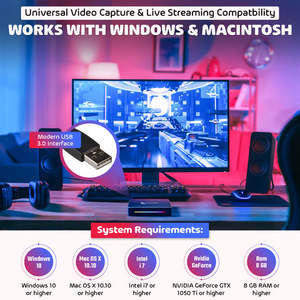 กล่องบันทึกวิดีโอ 4K HD Extreme <span class=keywords><strong>Capture</strong></span> & Live Stream HD Video บันทึกวิดีโอ True 4K60 HDR รองรับ HDMI Input & Pass Through  USB - Product Image 6