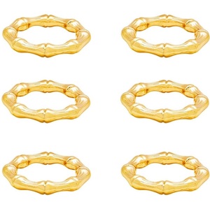 Ronds de serviette en métal de couleur dorée de haute qualité avec couleur personnalisée aux prix de gros hôtels avec tailles 3.3 pouces - Product Image 1