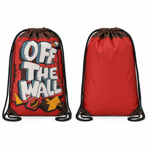 Sac de sport Shine à cordon de serrage unisexe violet et noir en polyester, léger, tendance, pour le fitness, motif lettres décontracté - Product Image 4