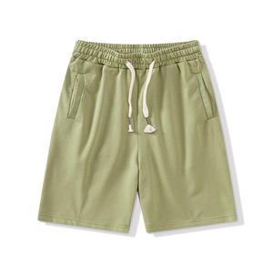 Vente en gros de shorts de bain d'été pour hommes avec logo personnalisé vêtements de plage de couleur unie tronc XS XXS anti-rides sueur en maille foncée écologique - Product Image 4
