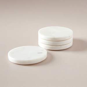 Luxury Marble <b>Coaster</b> Set Natural Stone Round Square <b>Drink</b> <b>Coasters</b> for Dining Table Office Bar Hotel Use - Product Image 6