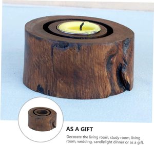 เชิงเทียน1ชิ้นเฟอร์นิเจอร์ไม้เชิงเทียนตกแต่งบ้านตกแต่งโต๊ะแต่งงานเชิงเทียนไม้ยืนวินเทจ - Product Image 2