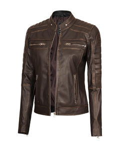 Veste en similicuir pour femme du Pakistan 2025 avec un manteau de motard en PU de style court à revers tendance à la mode à prix abordable - Product Image 1